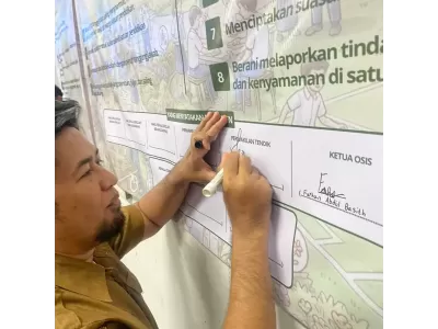 Tenaga Kependidikan dalam Komitmen Bersama Sekolah Bersih dan Pilkah Sampah